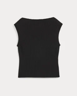 Boat-Neck Ribbed Knit
