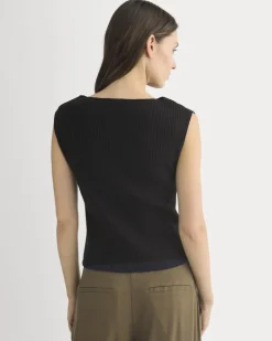 Boat-Neck Ribbed Knit