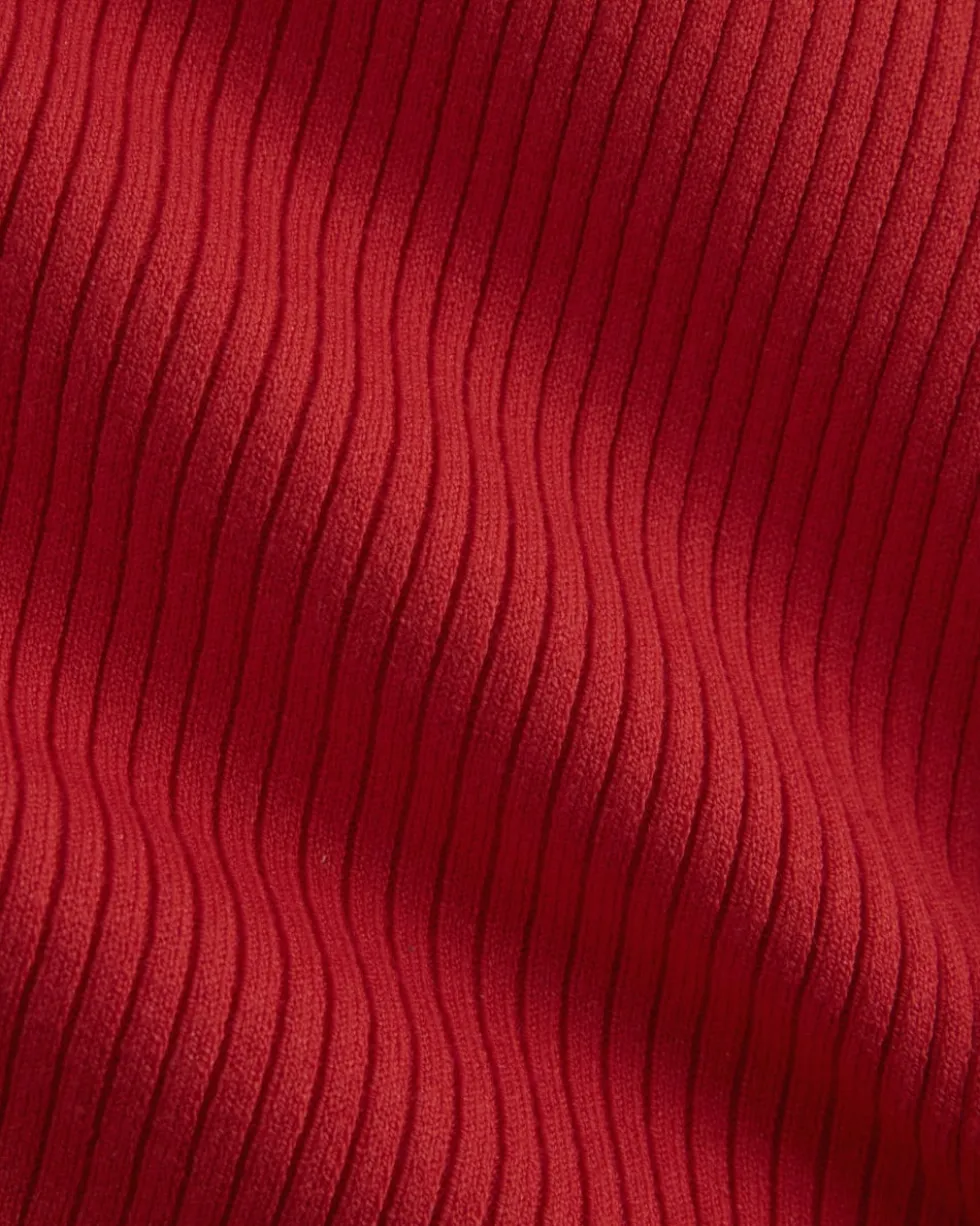 Boat-Neck Ribbed Knit