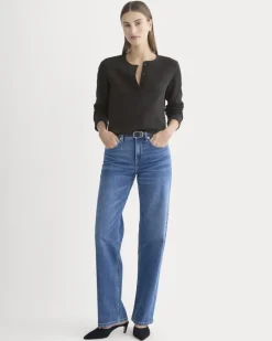Boxy Henley in Cozy Waffle
