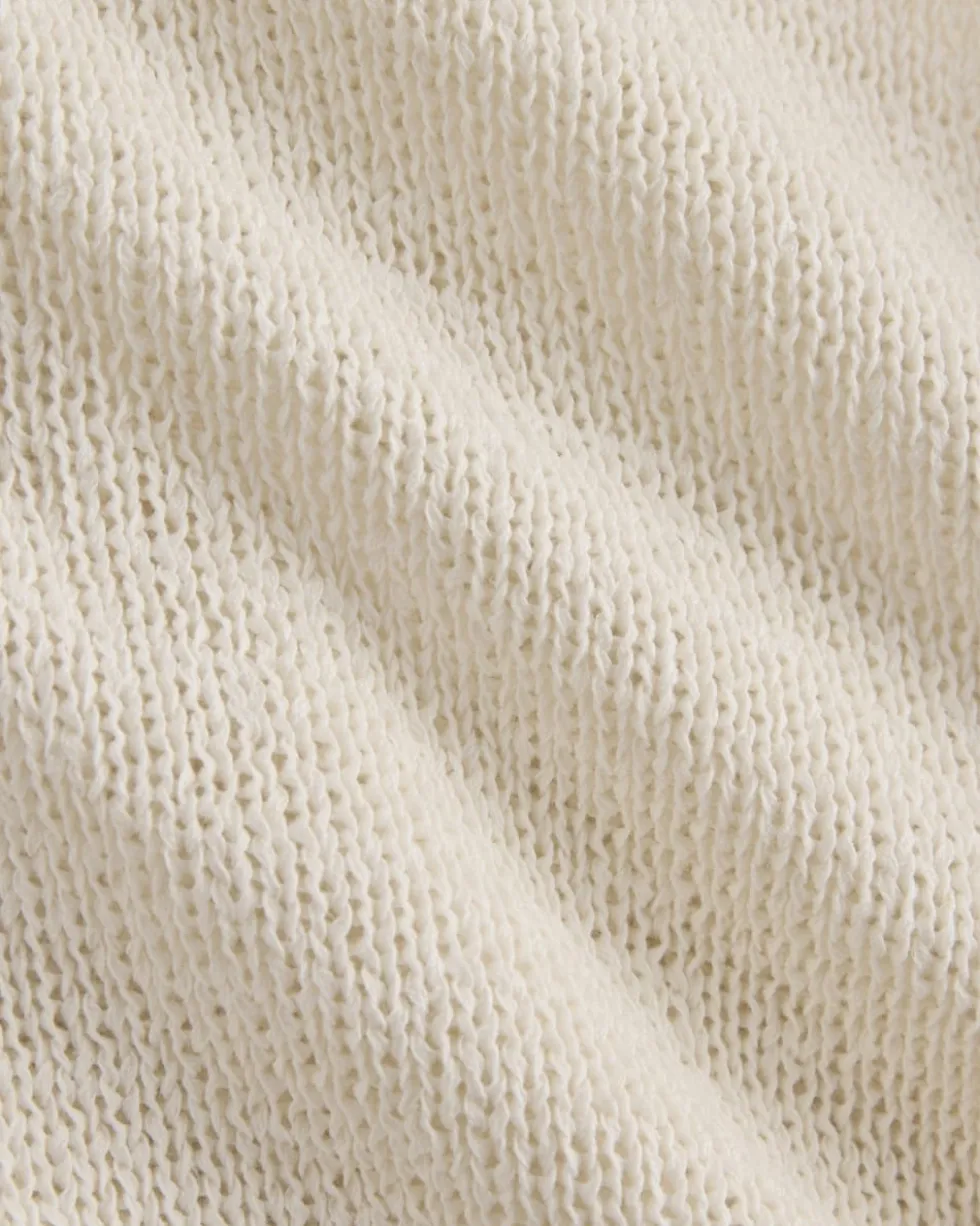 Button-Front Tank in Tape Yarn