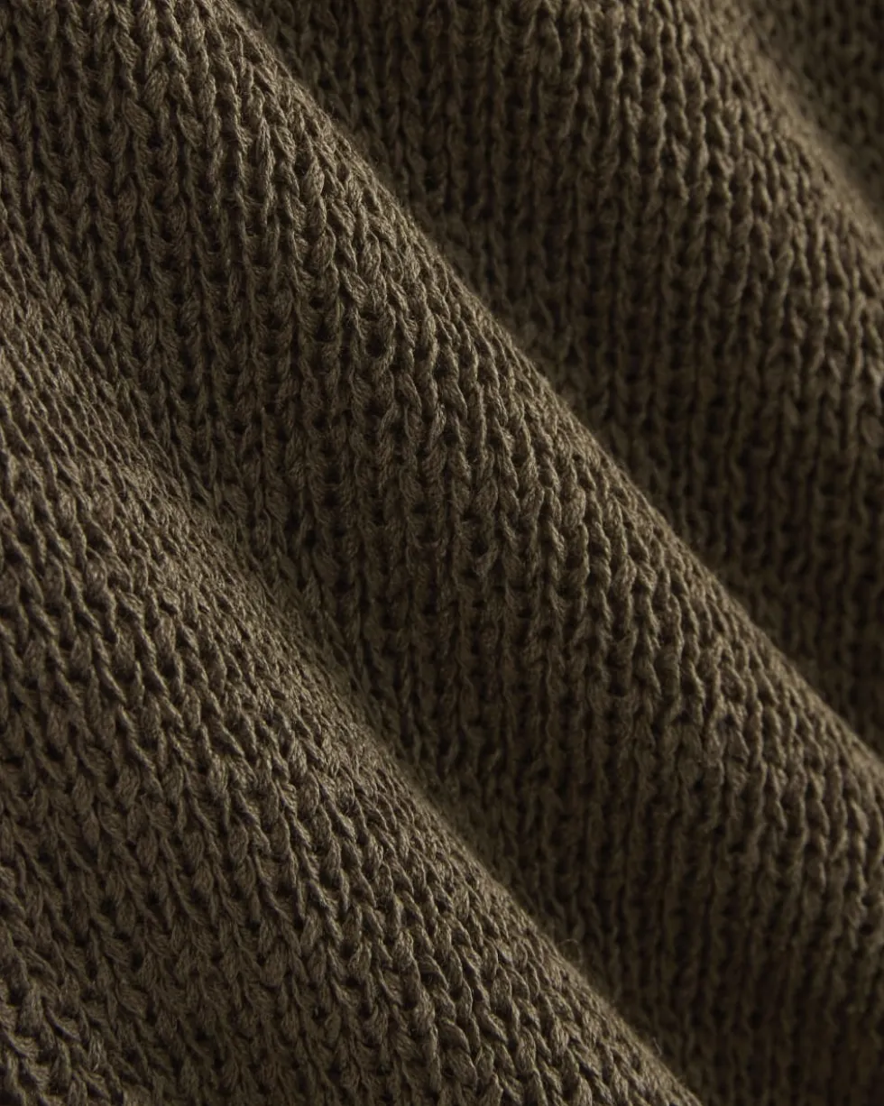 Button-Front Tank in Tape Yarn