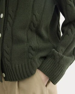 Cable Cardigan in Extrafine Luxe Merino