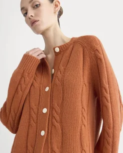Cable Cardigan in Extrafine Luxe Merino