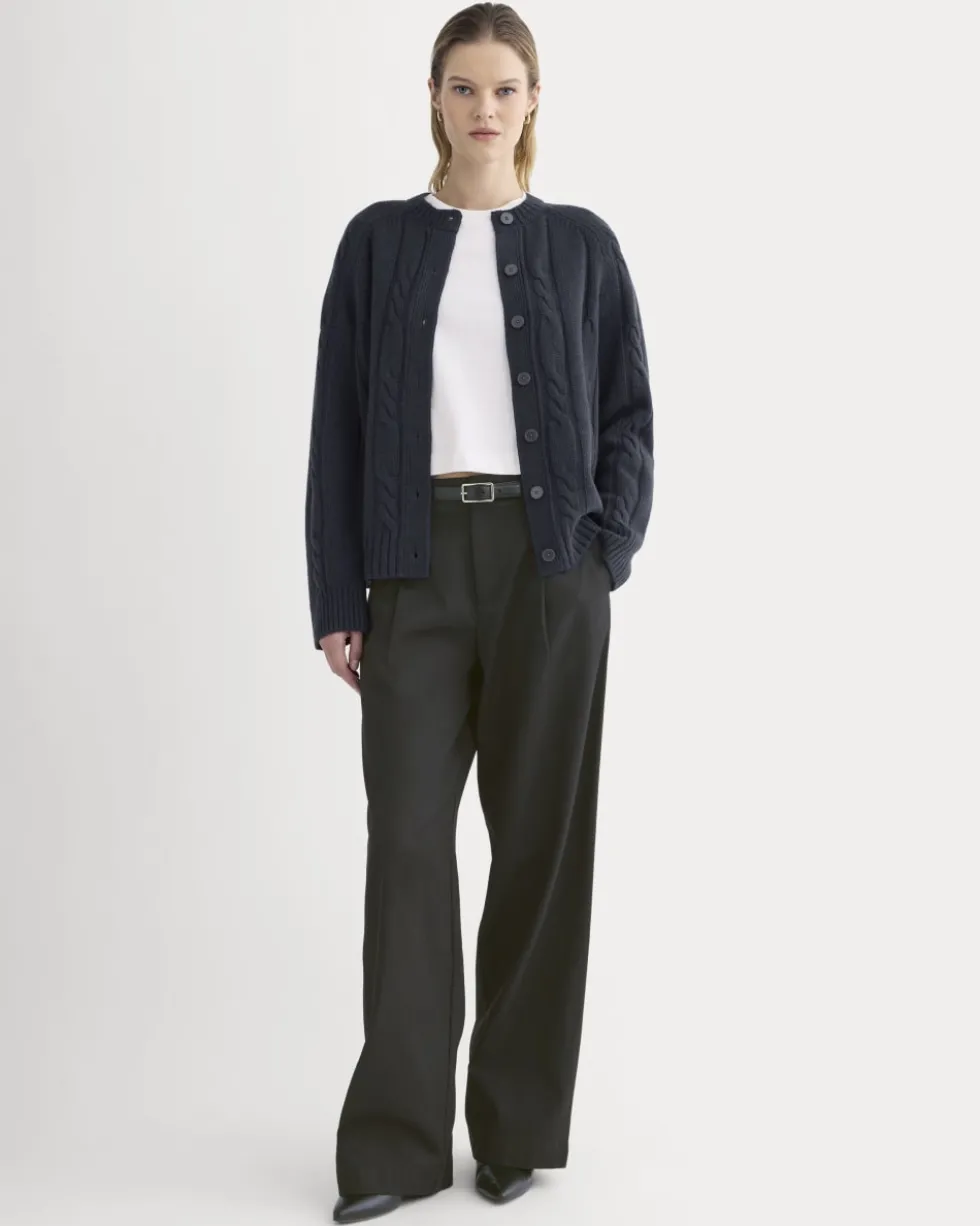 Cable Cardigan in Extrafine Luxe Merino