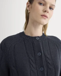 Cable Cardigan in Extrafine Luxe Merino