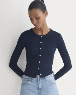 Cardigan in Pointelle