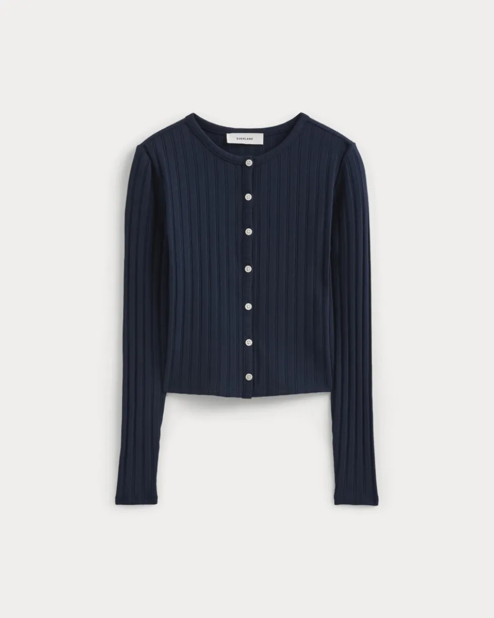 Cardigan in Pointelle