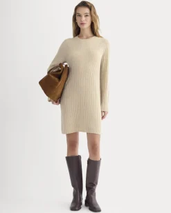 Cashmere Long-Sleeve Mini Dress