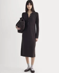 Cashmere Polo Midi Dress