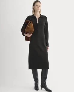 Cashmere Polo Midi Dress