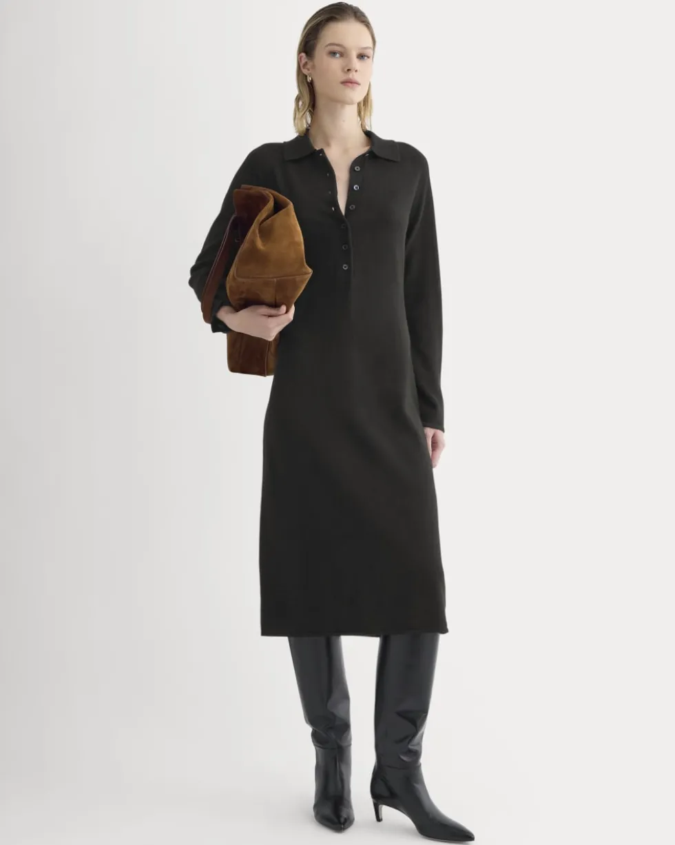 Cashmere Polo Midi Dress