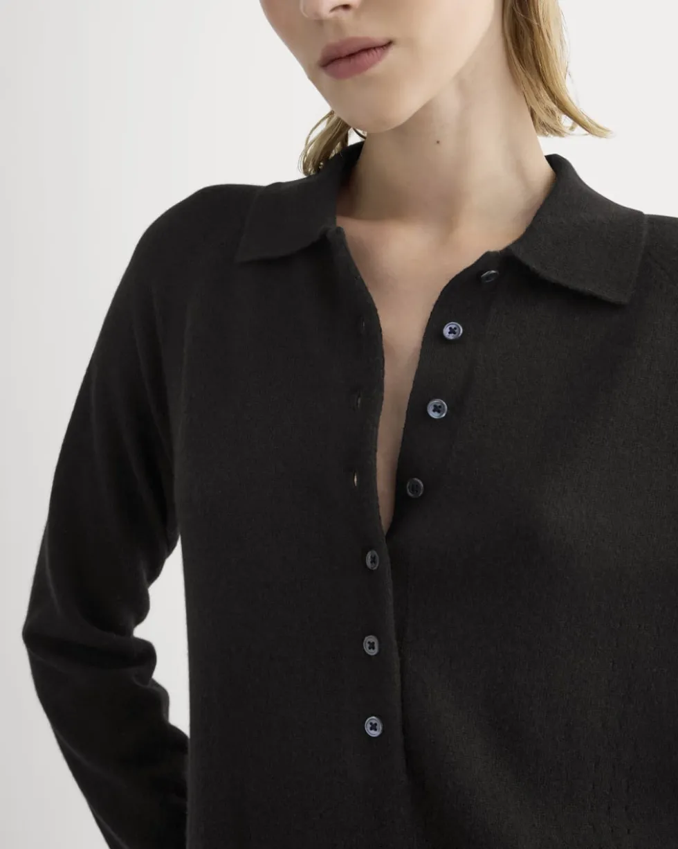 Cashmere Polo Midi Dress