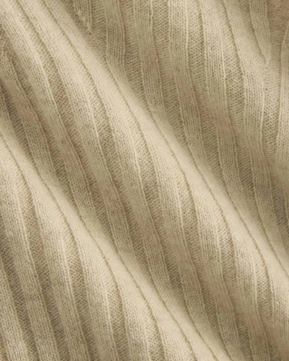 Cashmere Ribbed Boat-Neck Sweater