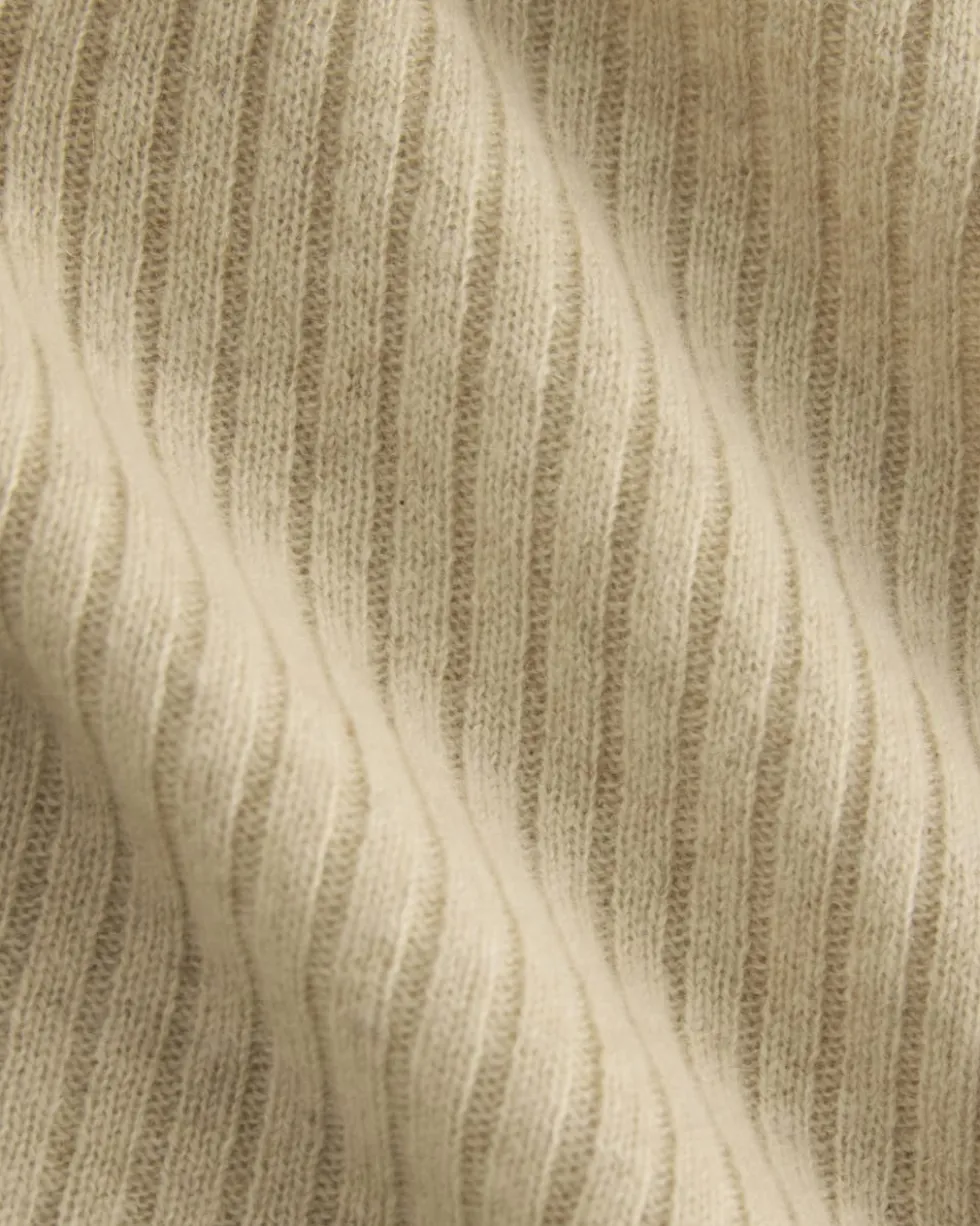 Cashmere Ribbed V-Neck Cardigan