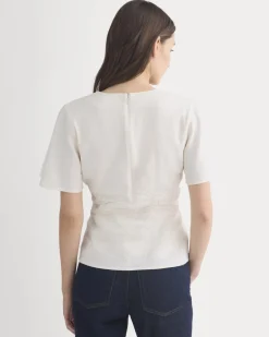 Cinched Top in Stretch Linen