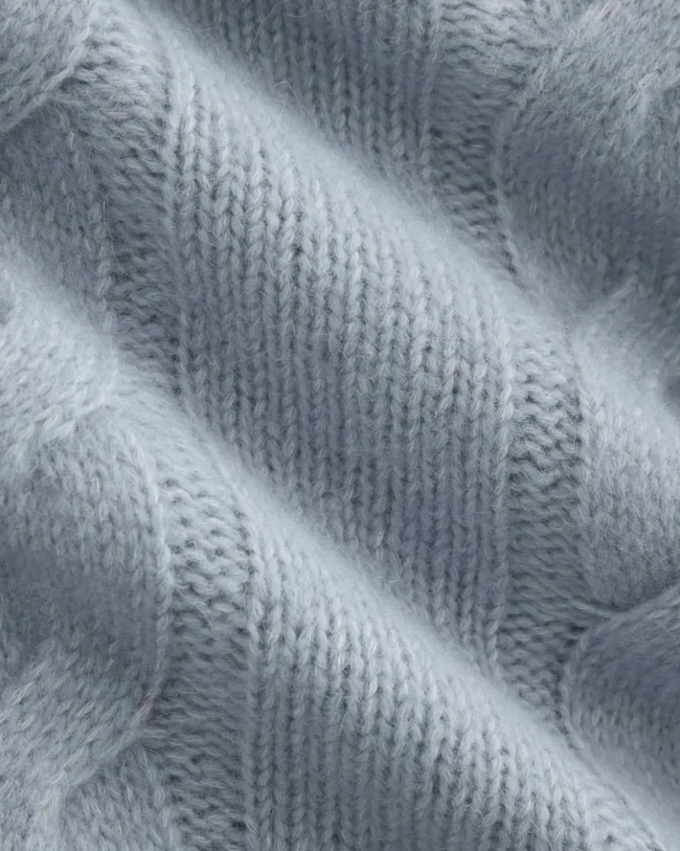 Cloud Cable V-Neck Sweater