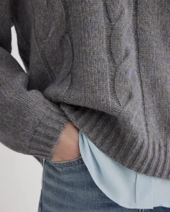 Cloud Cable V-Neck Sweater