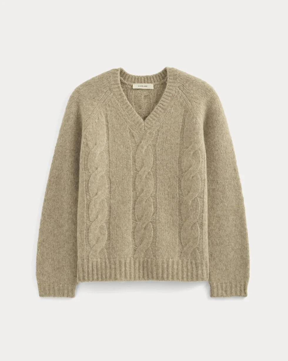 Cloud Cable V-Neck Sweater