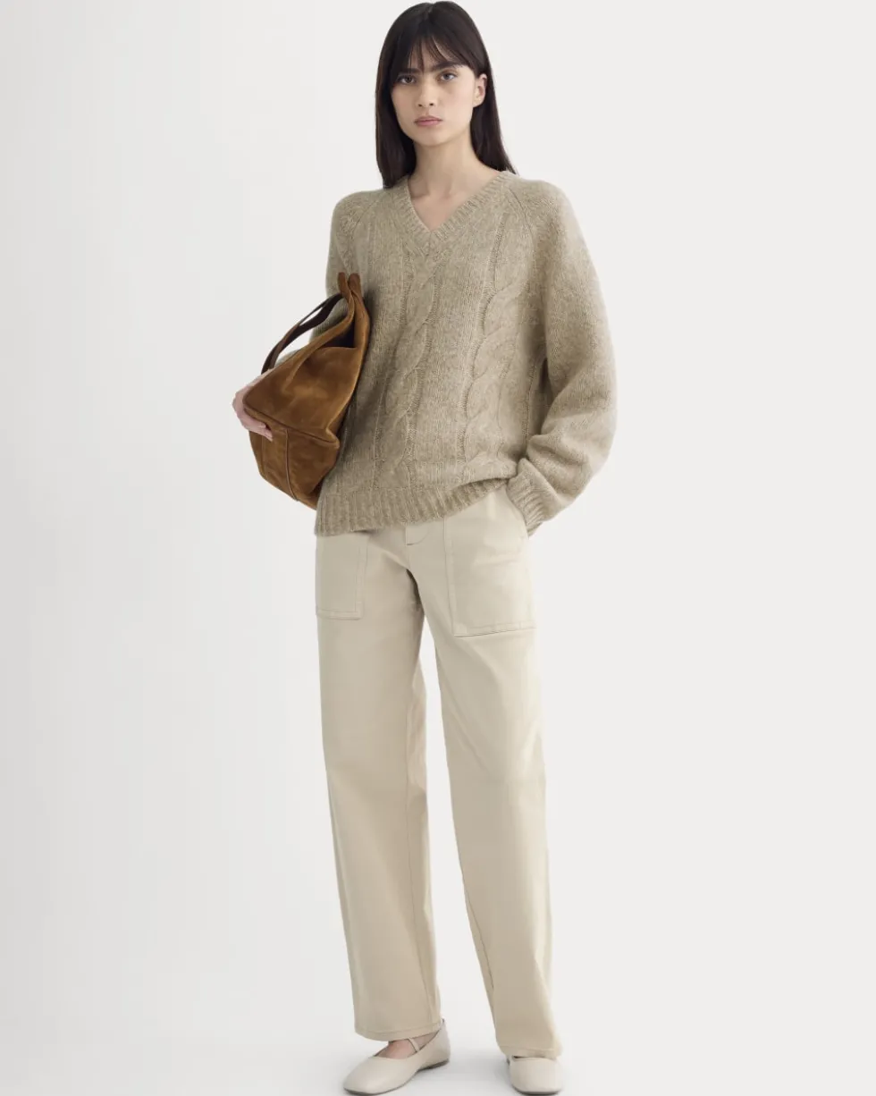 Cloud Cable V-Neck Sweater