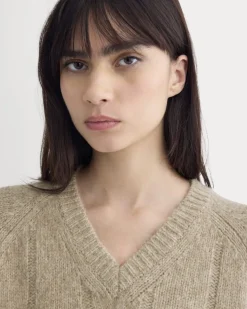 Cloud Cable V-Neck Sweater