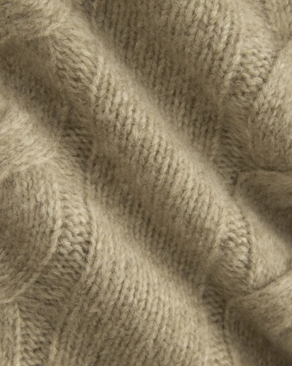 Cloud Cable V-Neck Sweater