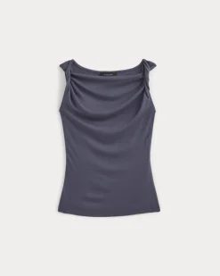Cowl Neck Twist Tank in Butterluxe