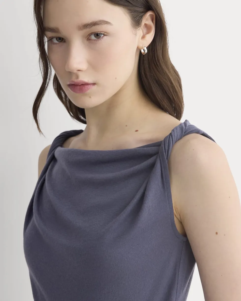 Cowl Neck Twist Tank in Butterluxe