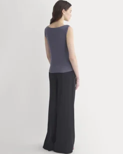 Cowl Neck Twist Tank in Butterluxe
