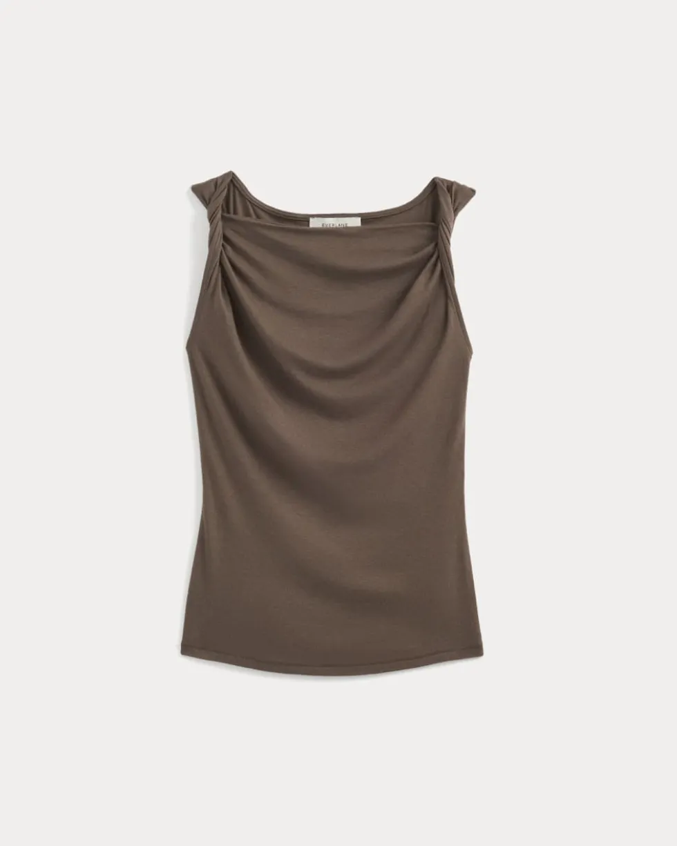 Cowl Neck Twist Tank in Butterluxe