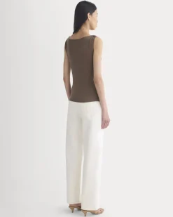 Cowl Neck Twist Tank in Butterluxe