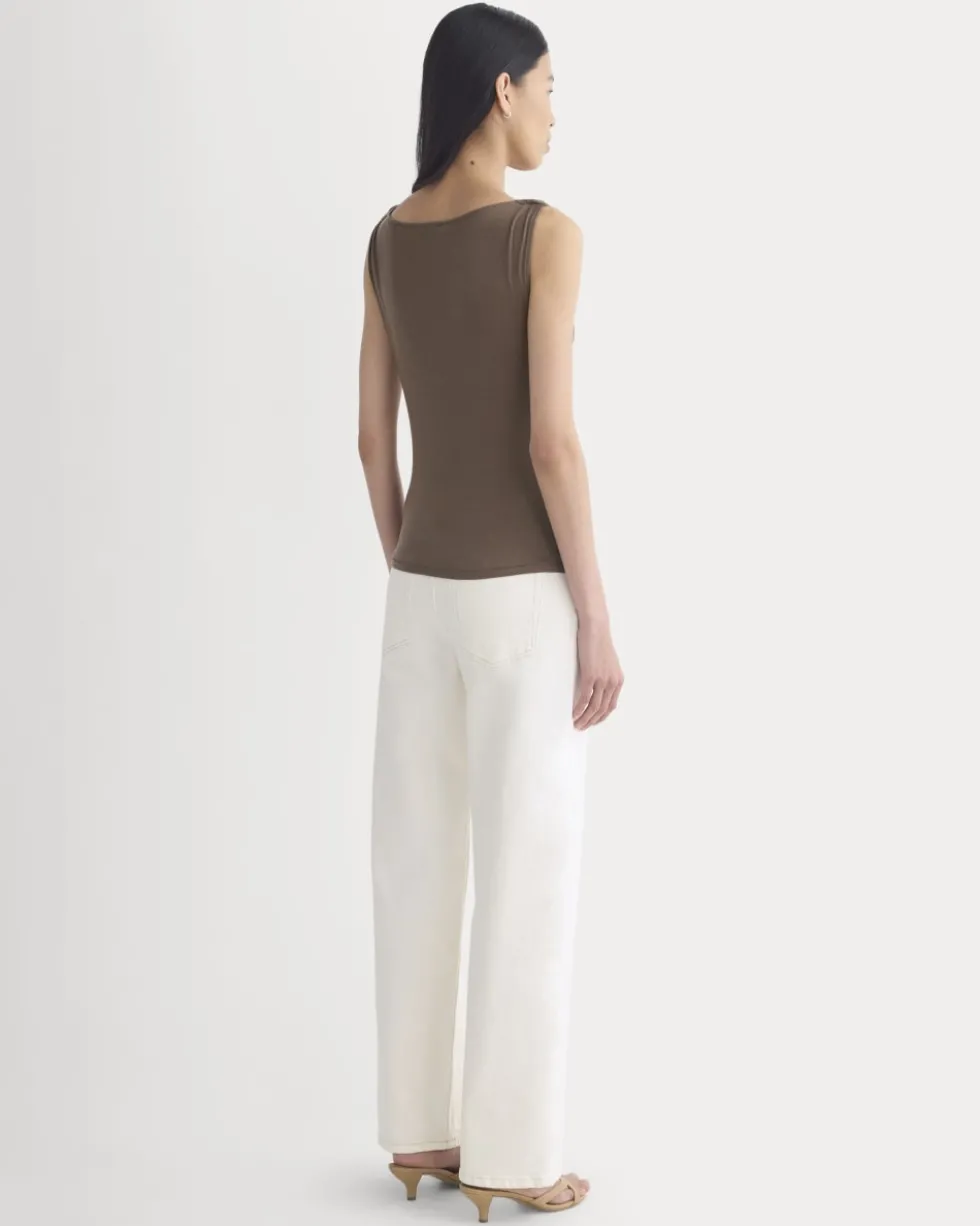 Cowl Neck Twist Tank in Butterluxe