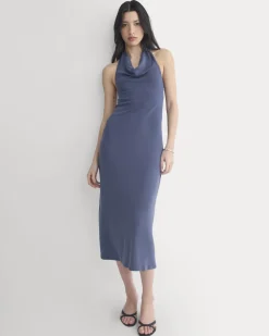 Cowlneck Halter Dress in Butterknit