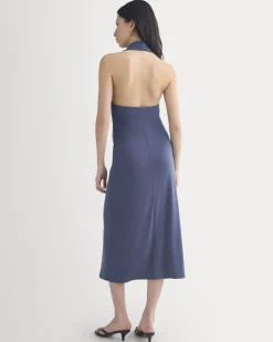 Cowlneck Halter Dress in Butterknit