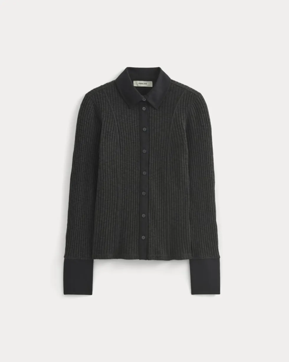Cozy Rib Button-Up