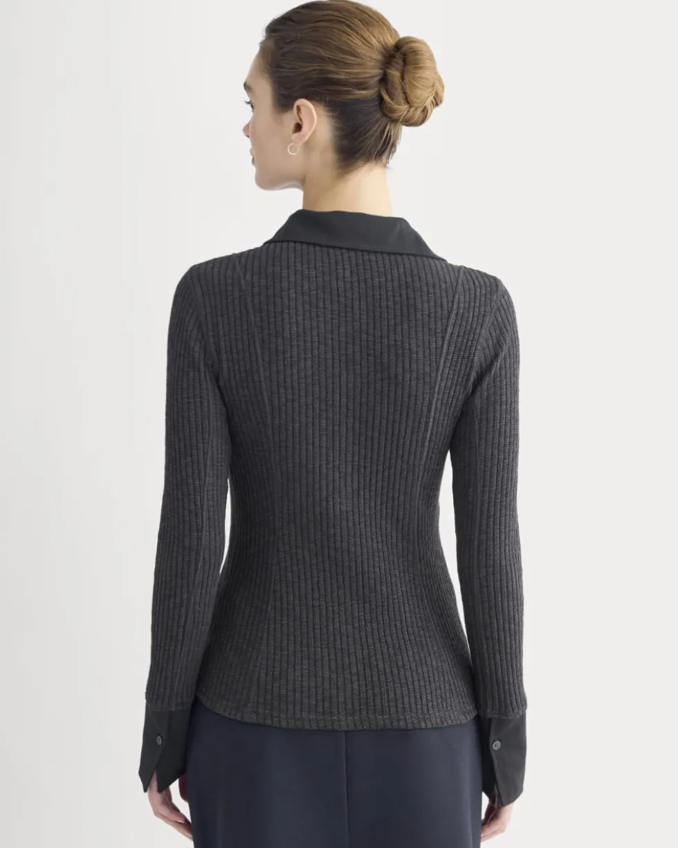Cozy Rib Button-Up