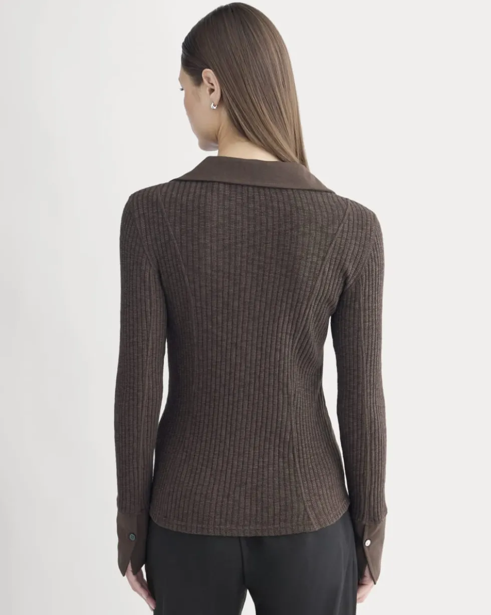Cozy Rib Button-Up