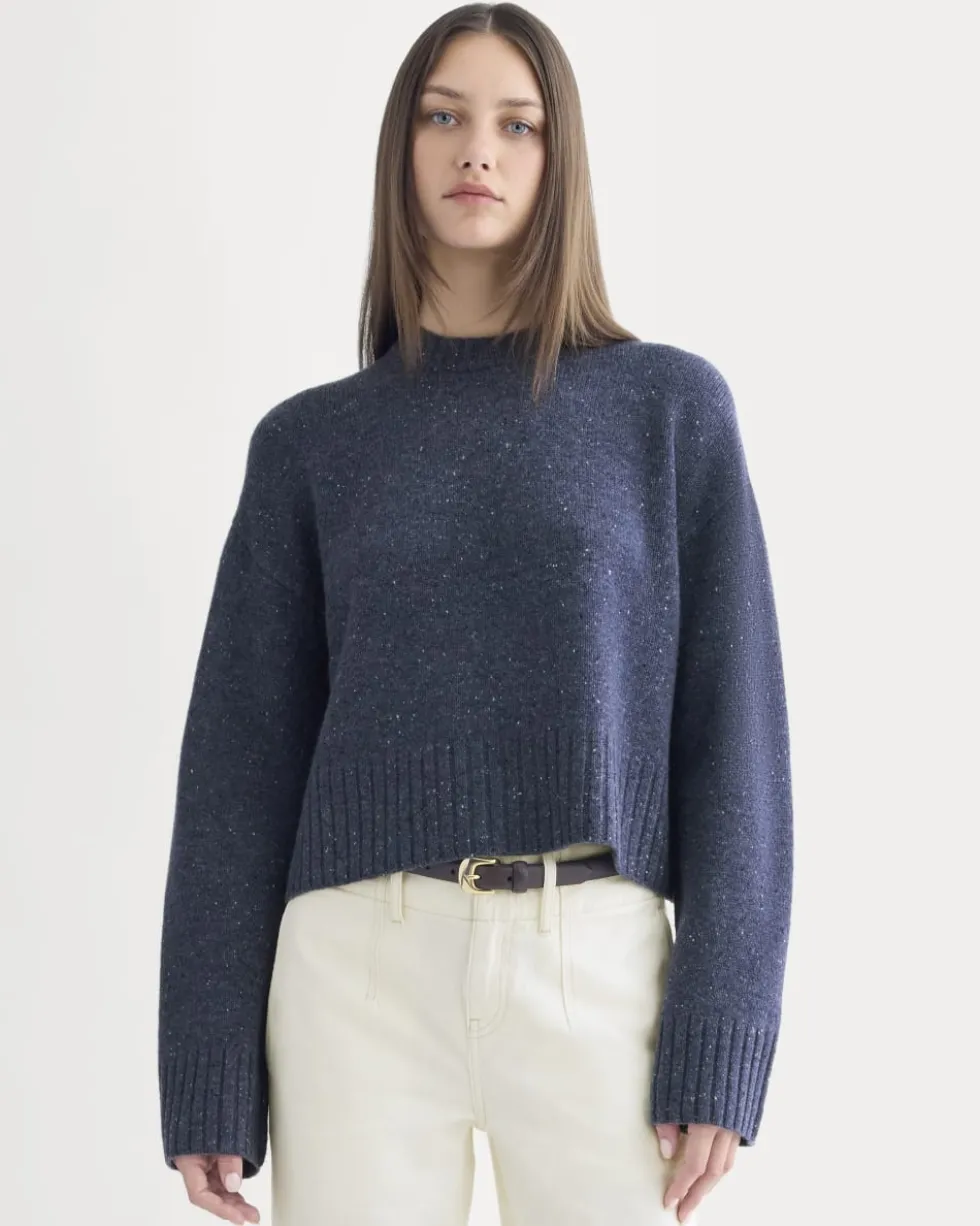 Cropped Boxy Crew in Luxe Merino
