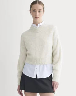 Cropped Cocoon Sweater in Alpaca