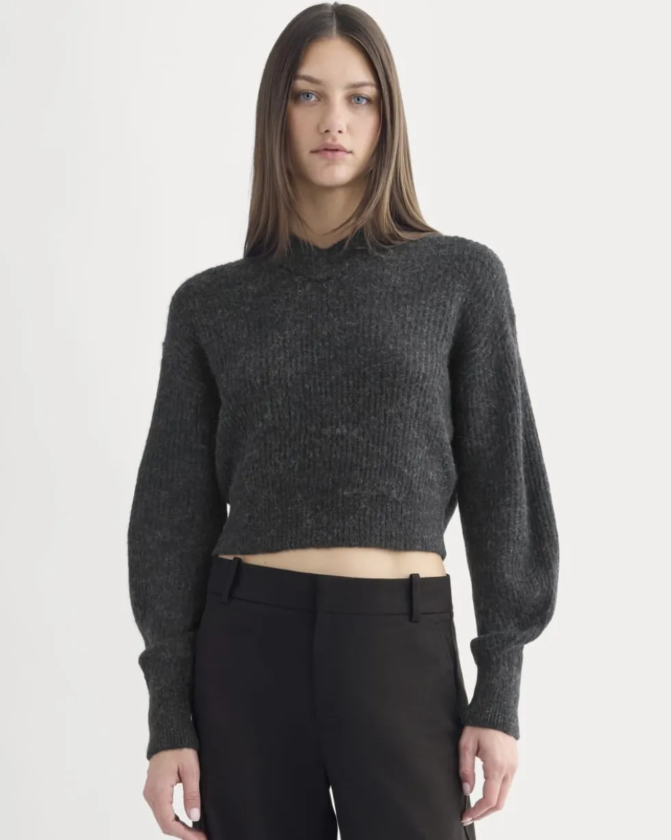Cropped Cocoon Sweater in Alpaca