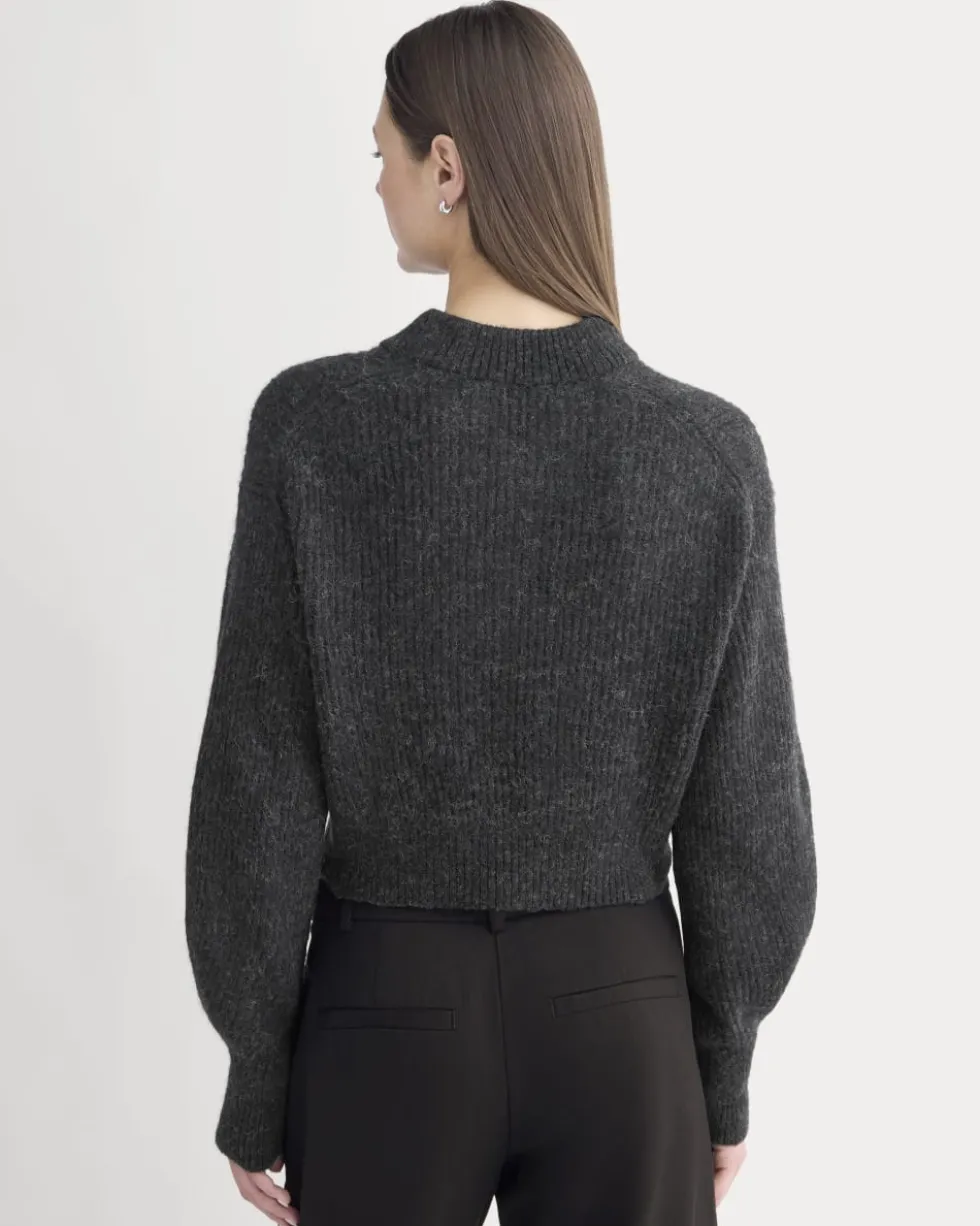 Cropped Cocoon Sweater in Alpaca