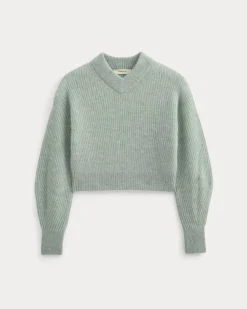 Cropped Cocoon Sweater in Alpaca