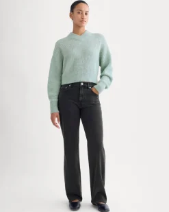 Cropped Cocoon Sweater in Alpaca