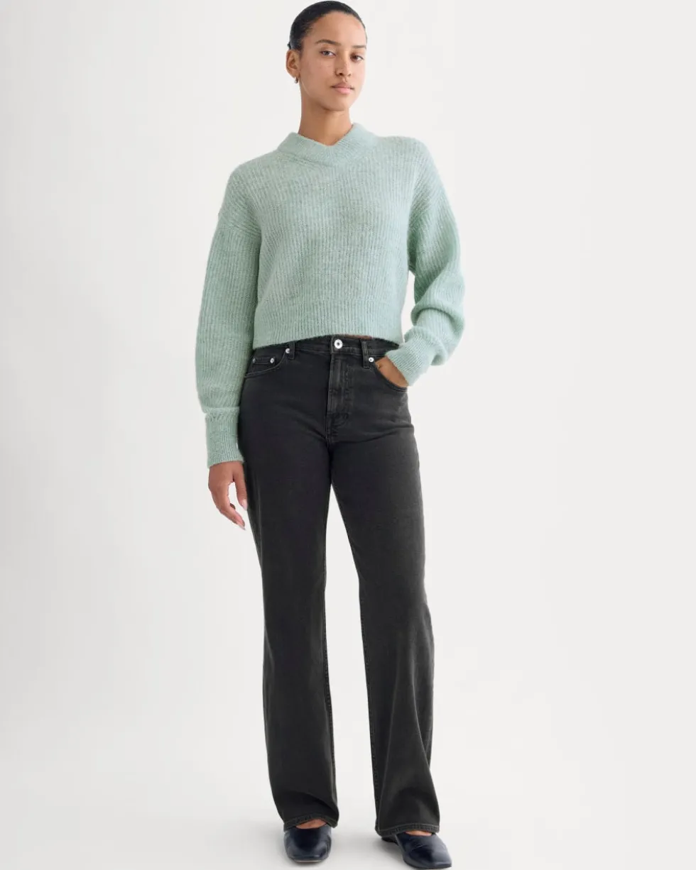 Cropped Cocoon Sweater in Alpaca