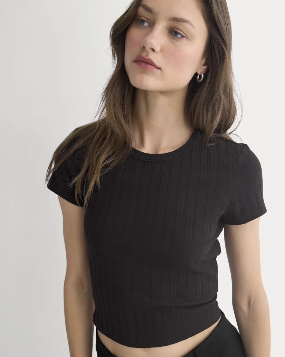 Cropped Crew in Pointelle
