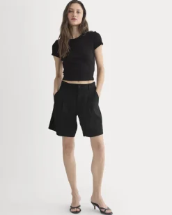 Cropped Crew in Pointelle