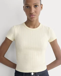 Cropped Crew in Pointelle