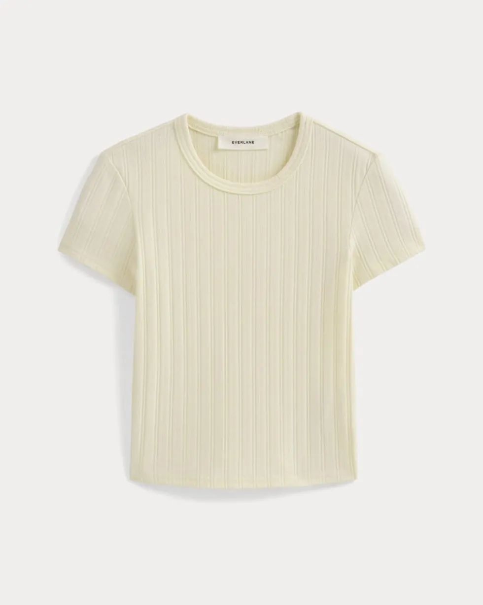 Cropped Crew in Pointelle