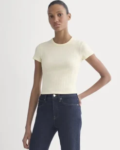 Cropped Crew in Pointelle