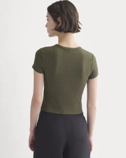 Cropped Crew in Pointelle